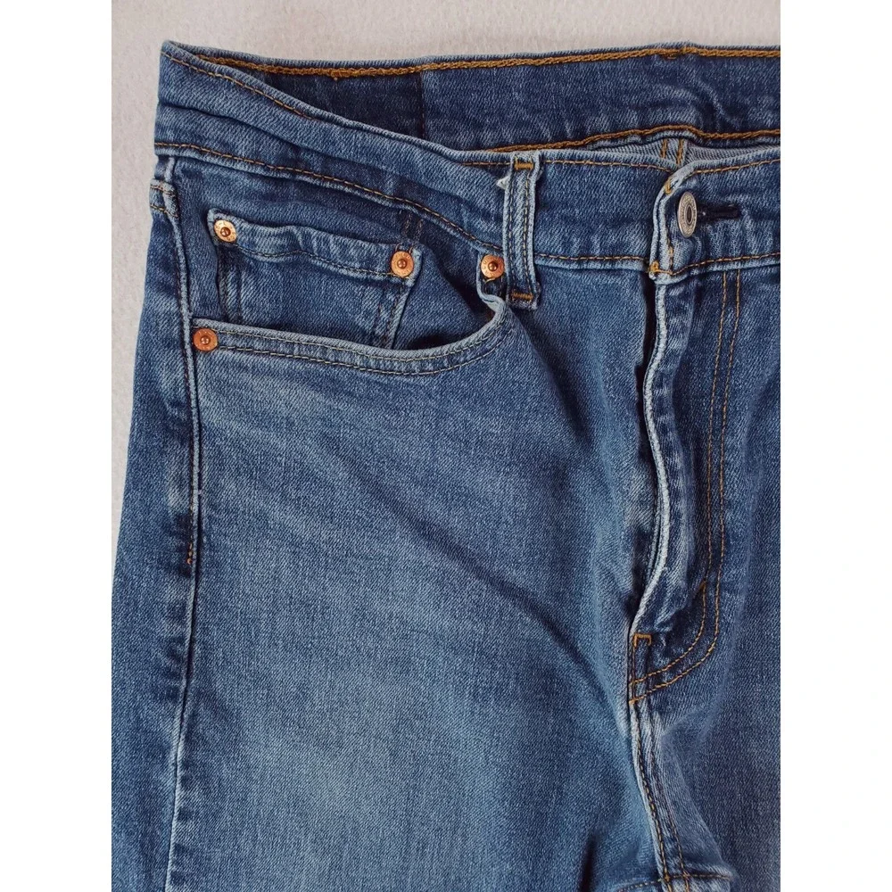 Levis 505 Jeans Mens 33x30 Blue Regular Straight Stretch Denim Pants Medium